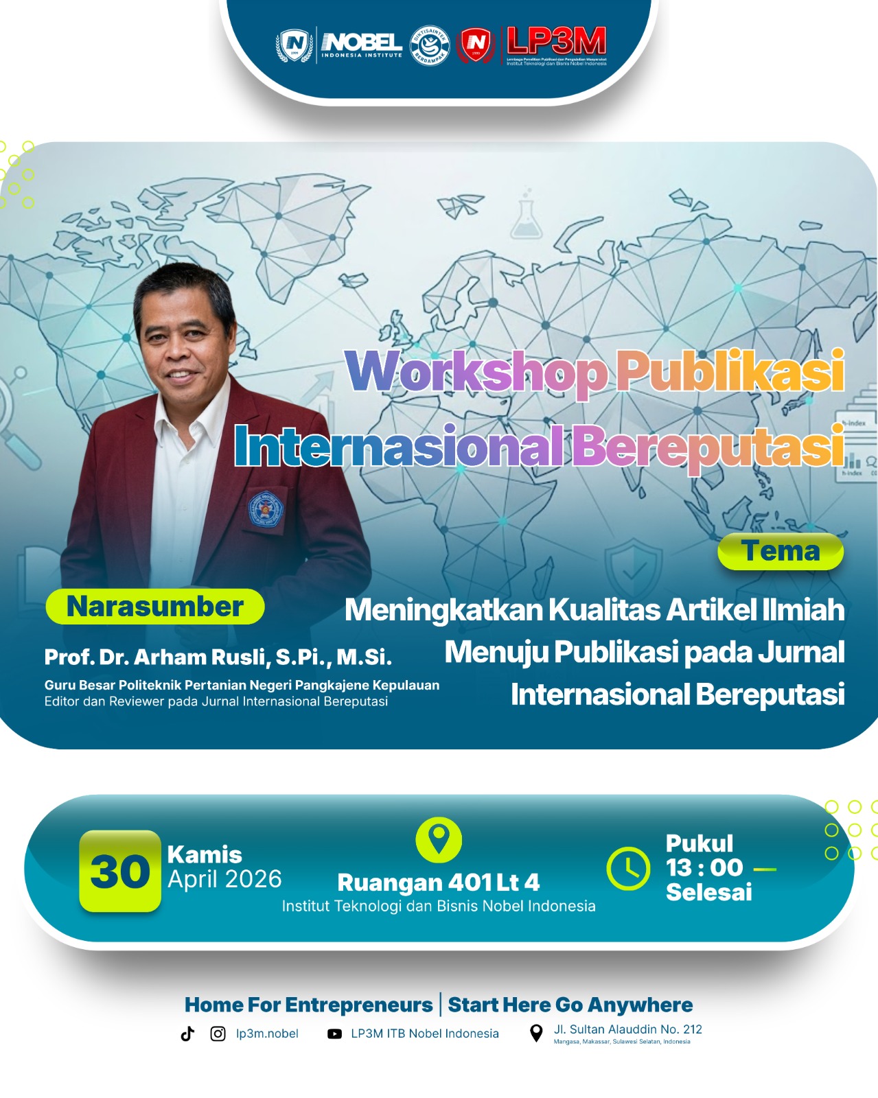 Workshop Publikasi Internasional Bereputasi by LP3M Nobel Indonesia